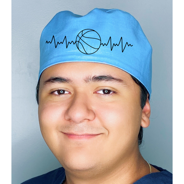 Basketball Love Themed Custom Solid Color Unisex Scrub Cap