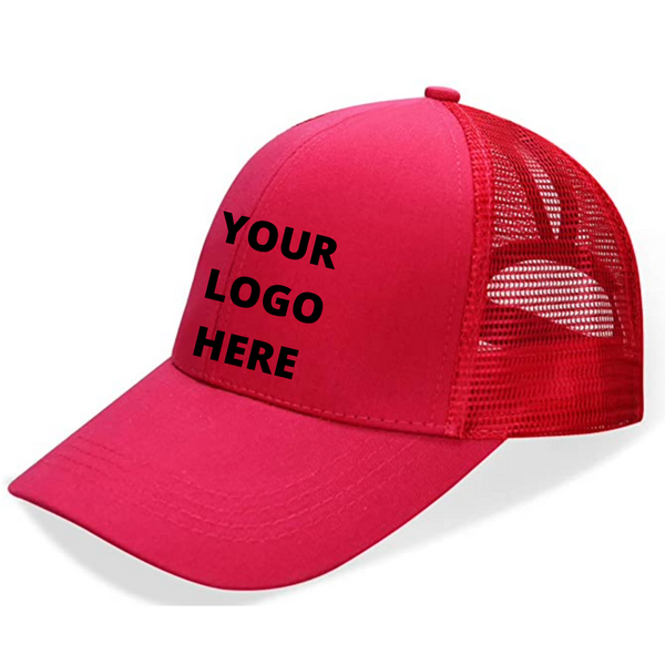 Custom Logo/Image Printed or Embroidered Ponytail Baseball Cap