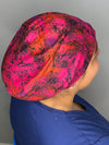 Magenta Red and Orange Tie Dye Design Fancy Euro
