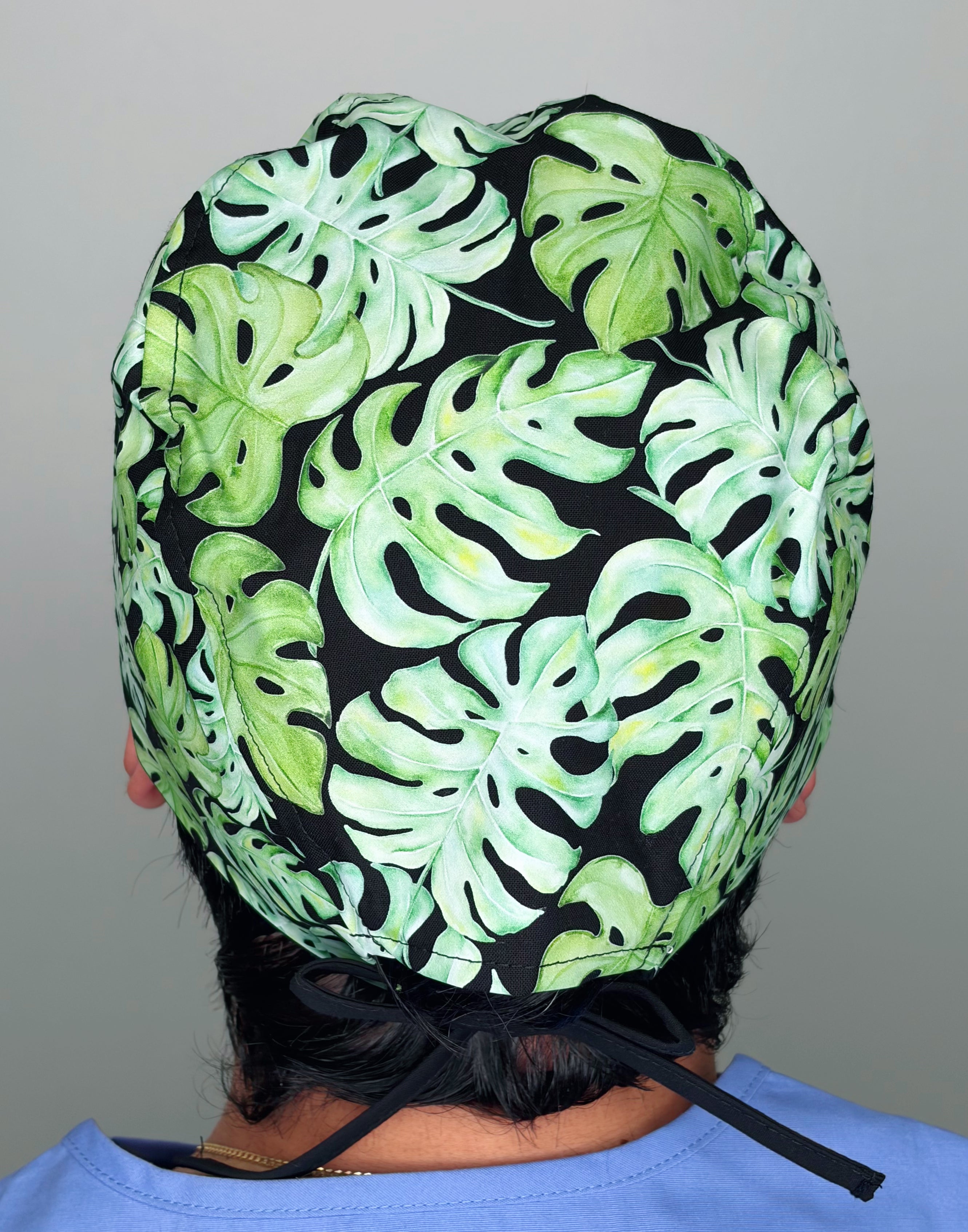Pothos Floral Themed Funny Custom Solid Color Unisex Scrub Cap