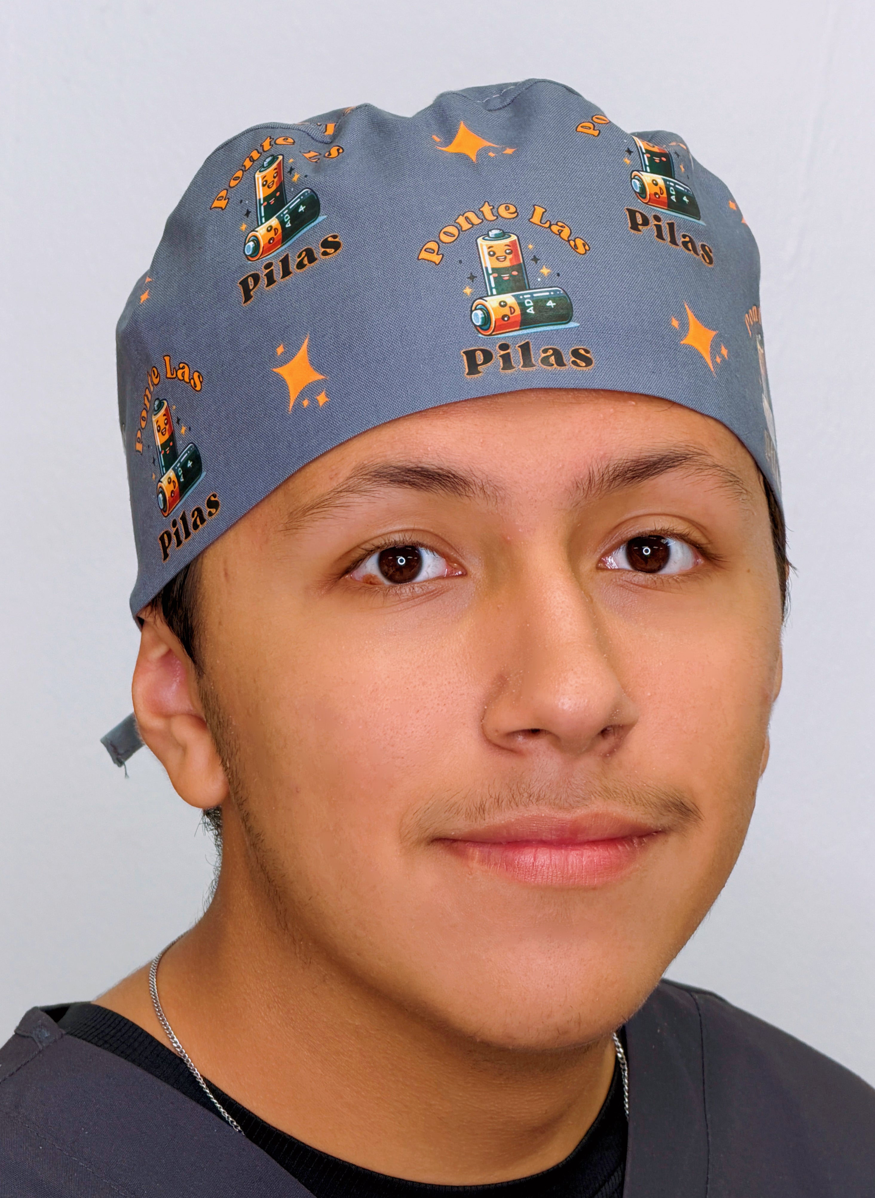 Ponte Las Pilas Funny Themed Custom Customized Solid Color Unisex Scrub Cap by UscCreations