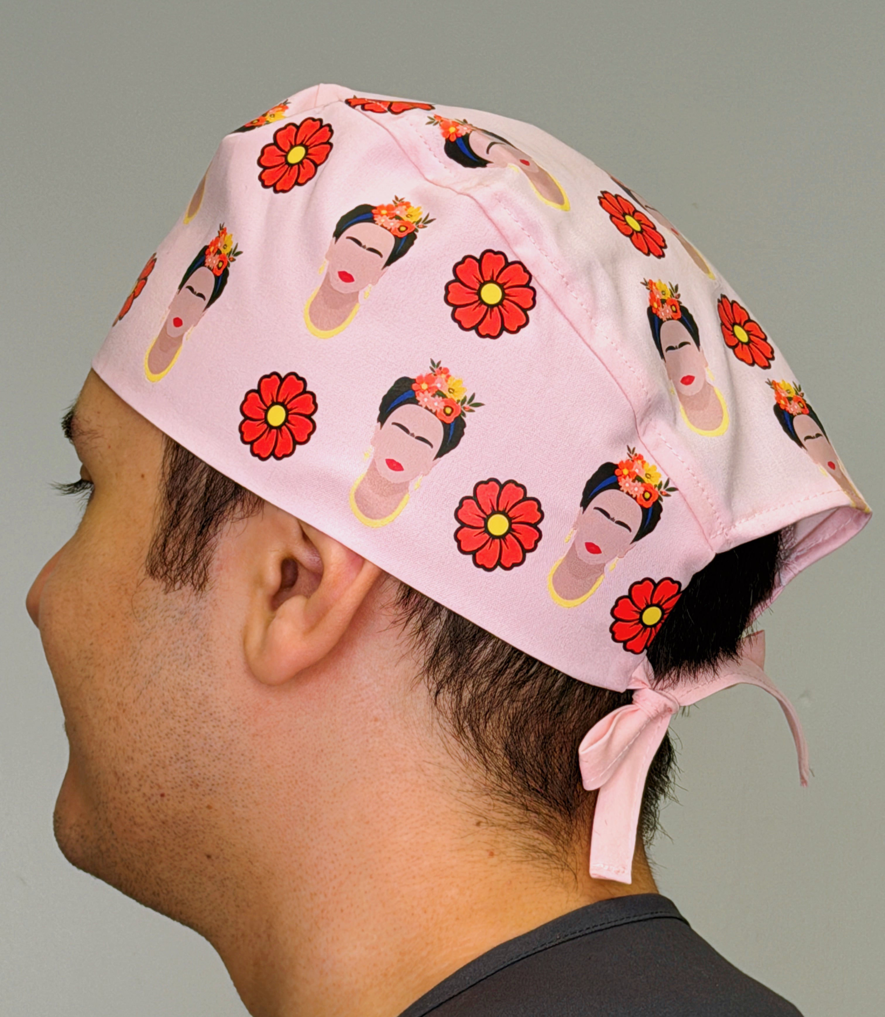 Frida Kahlo Famous Mexican Painter Custom Solid Color Unisex Scrub Cap