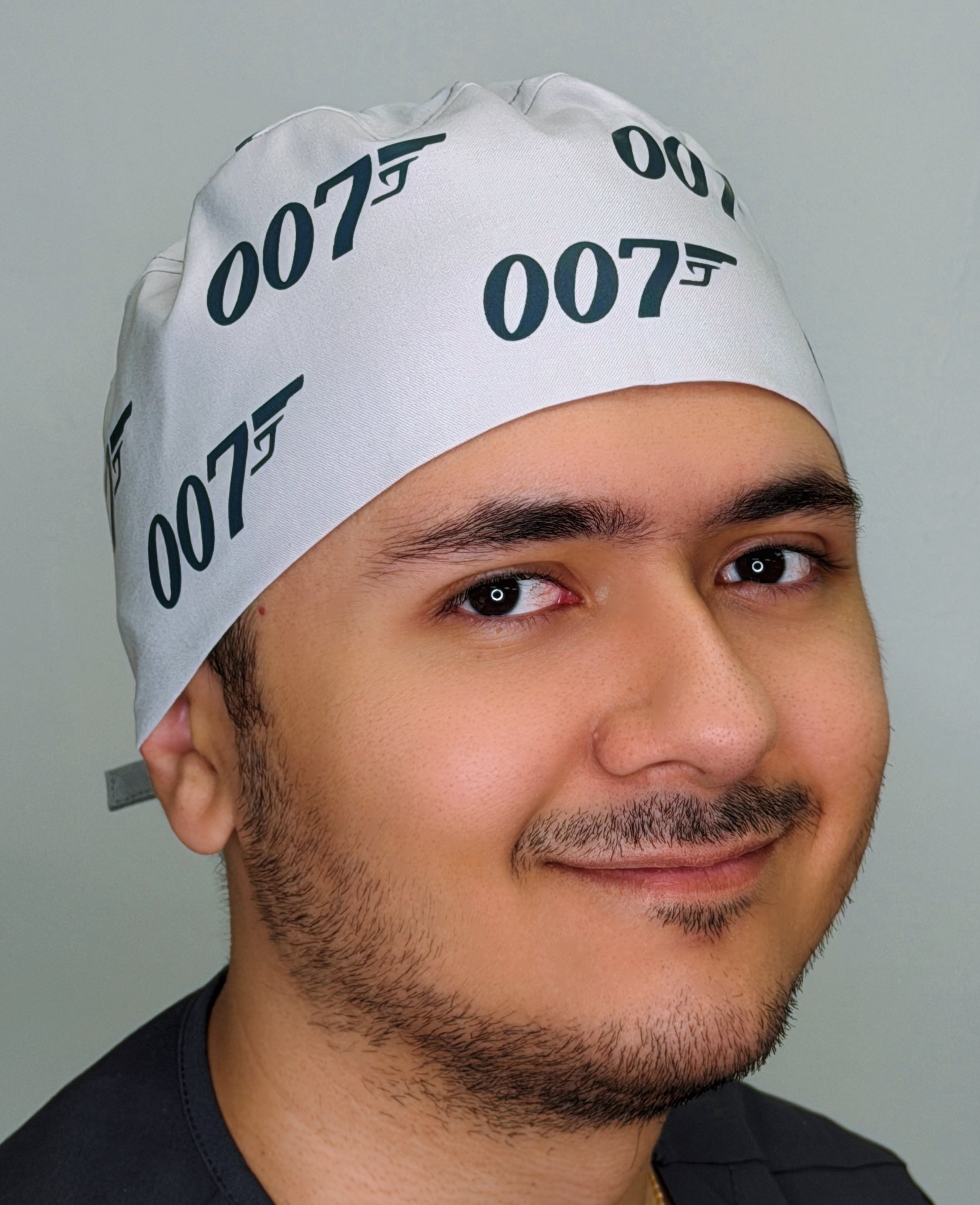 007 Bond Famous Movie Custom Solid Color Unisex Scrub Cap