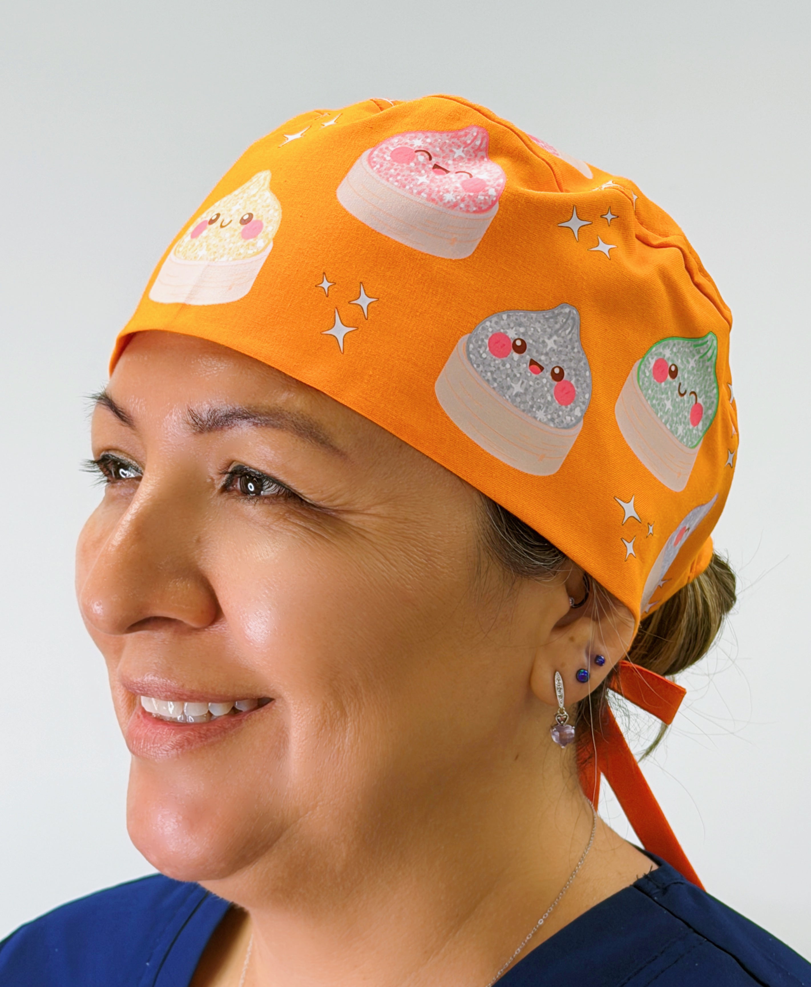 Popular Dumplings Custom Solid Color Unisex Scrub Cap