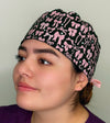 Pink Bows Solid Color Unisex Scrub Cap