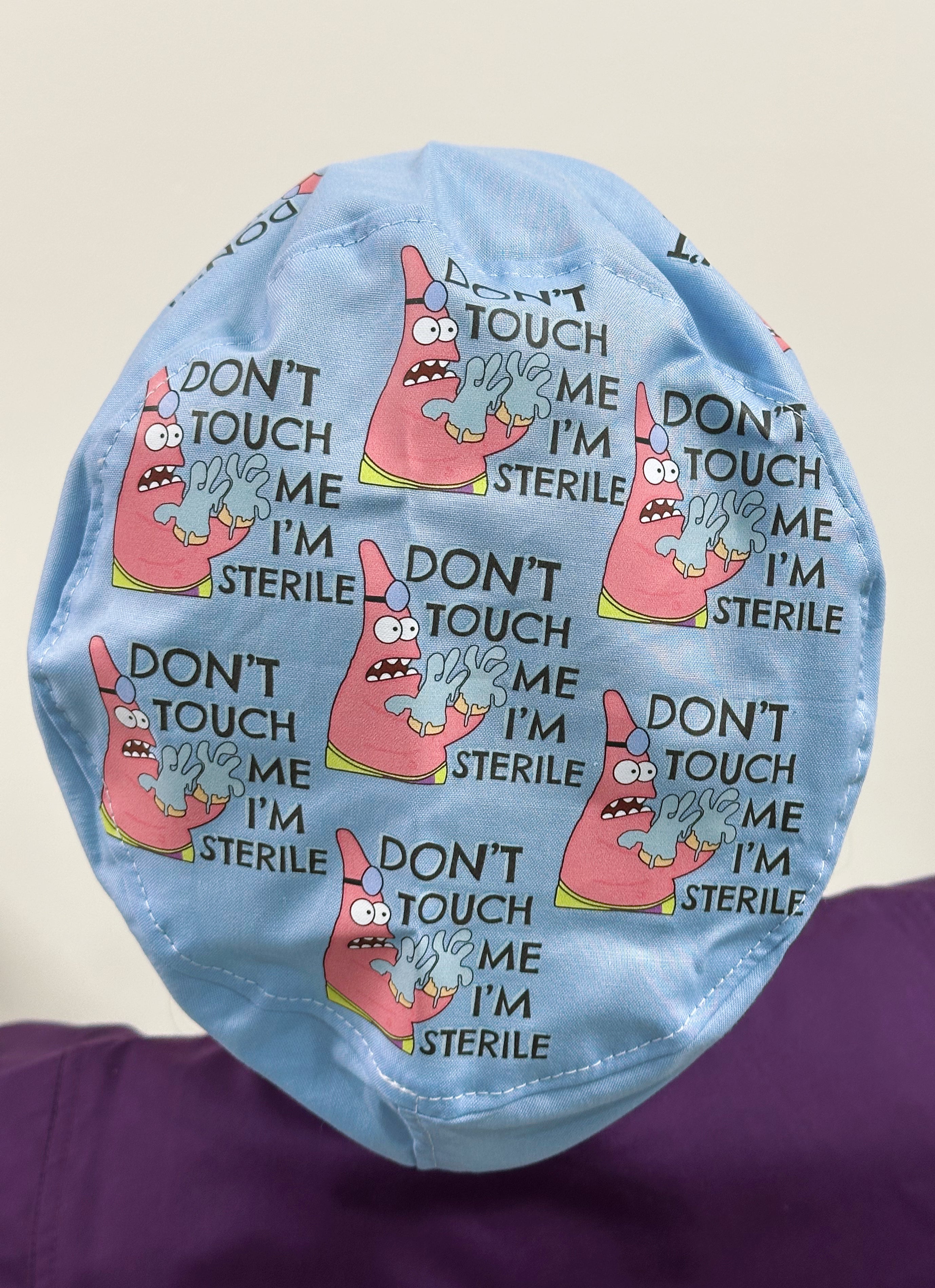 Funny Patrick Don't Touch Me I'm Sterile Solid Color Custom Euro