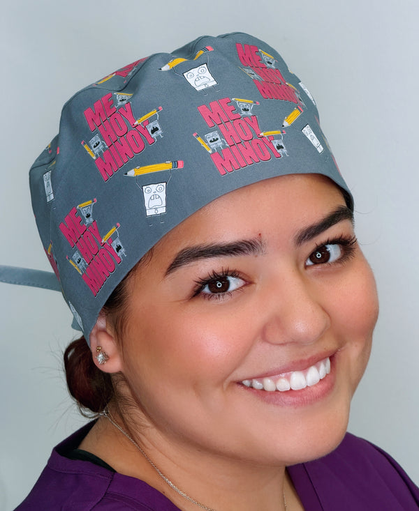 Funny DoodleBob Me Hoy Minoy Custom Solid Color Unisex Scrub Cap