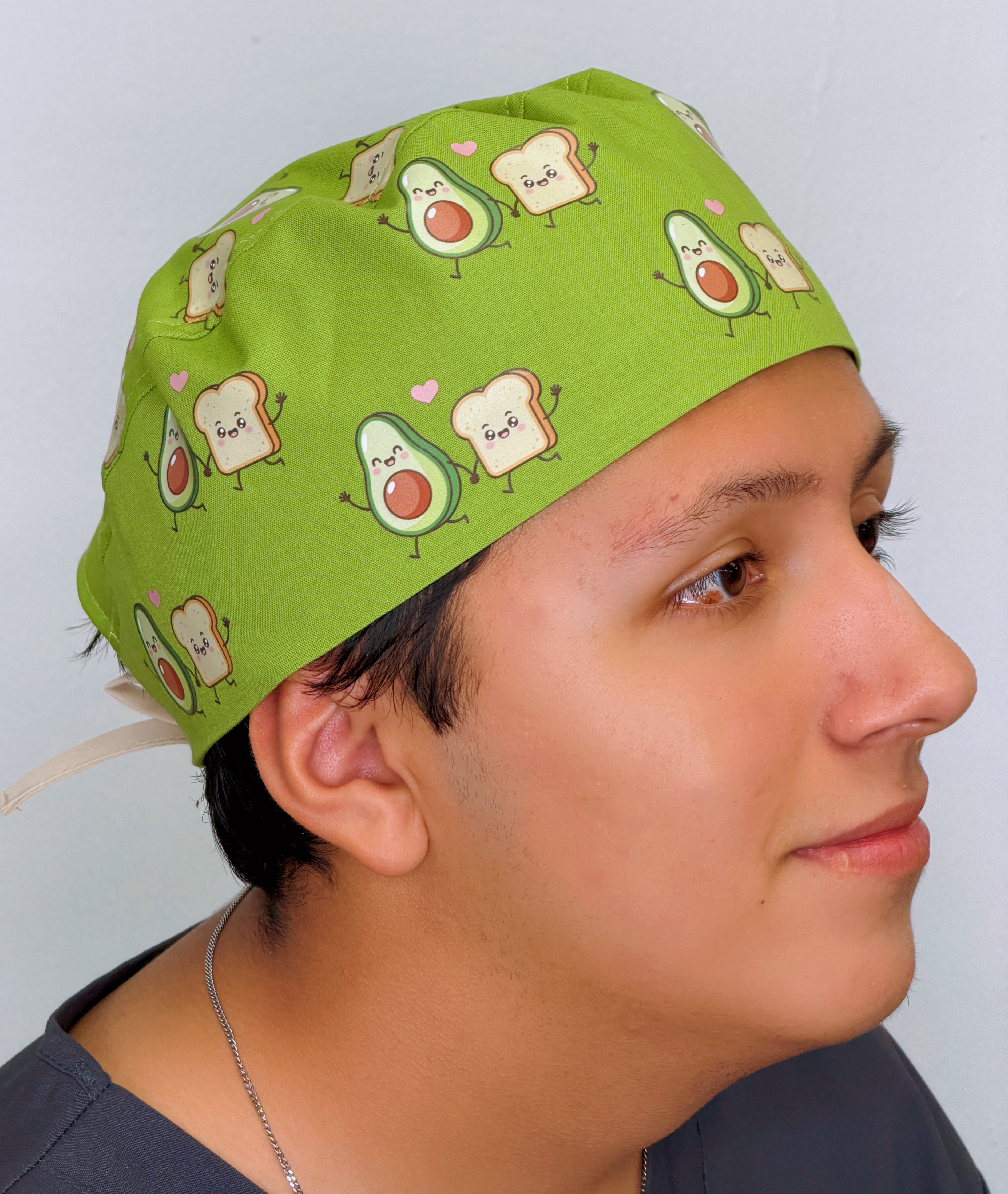 Cute Avocado Toast Custom Solid Color Unisex Scrub Cap