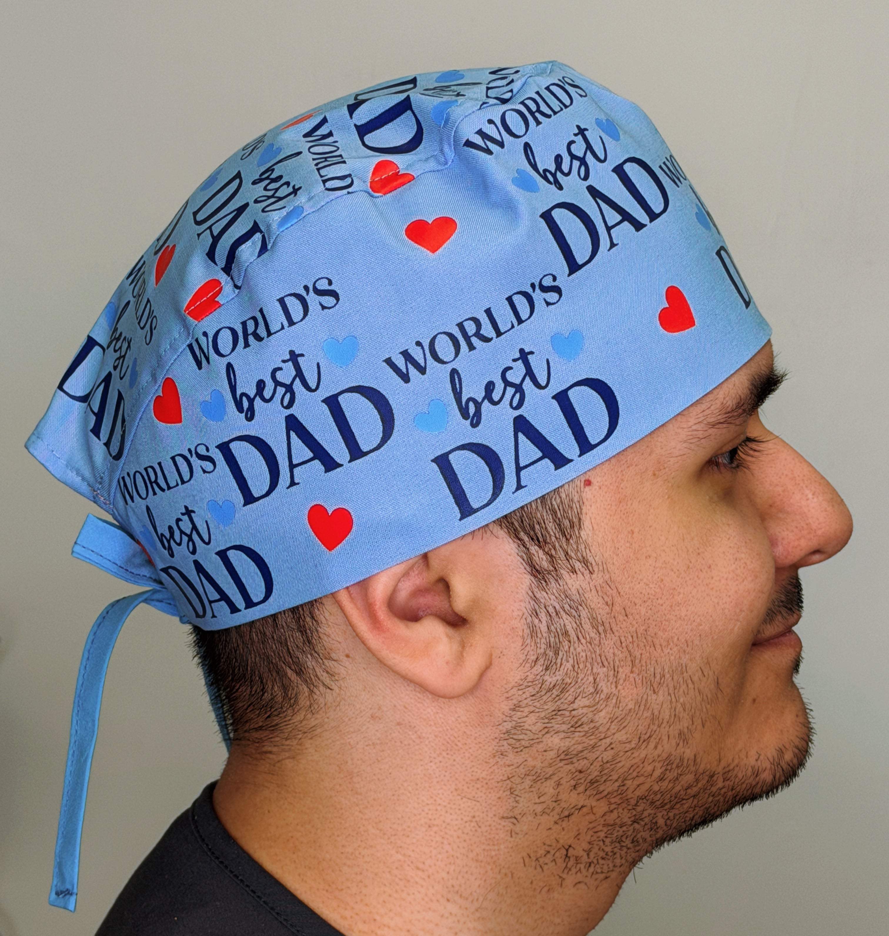 World's Best Dad Father's Day Custom Solid Color Unisex Scrub Cap