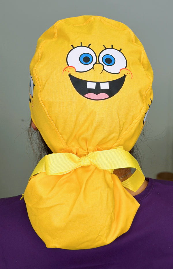 Spongebob Face Custom Solid Color Ponytail