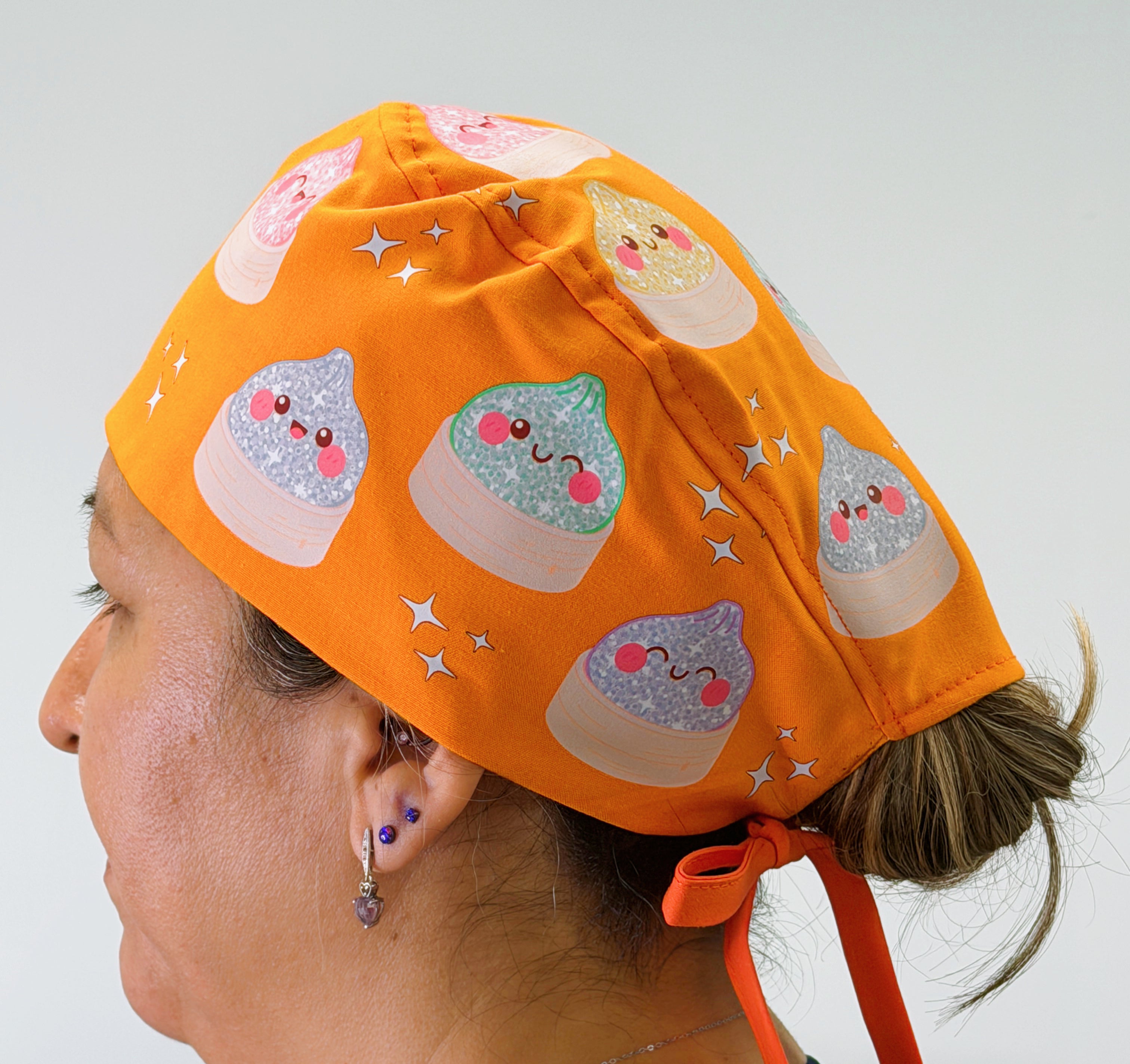 Popular Dumplings Custom Solid Color Unisex Scrub Cap