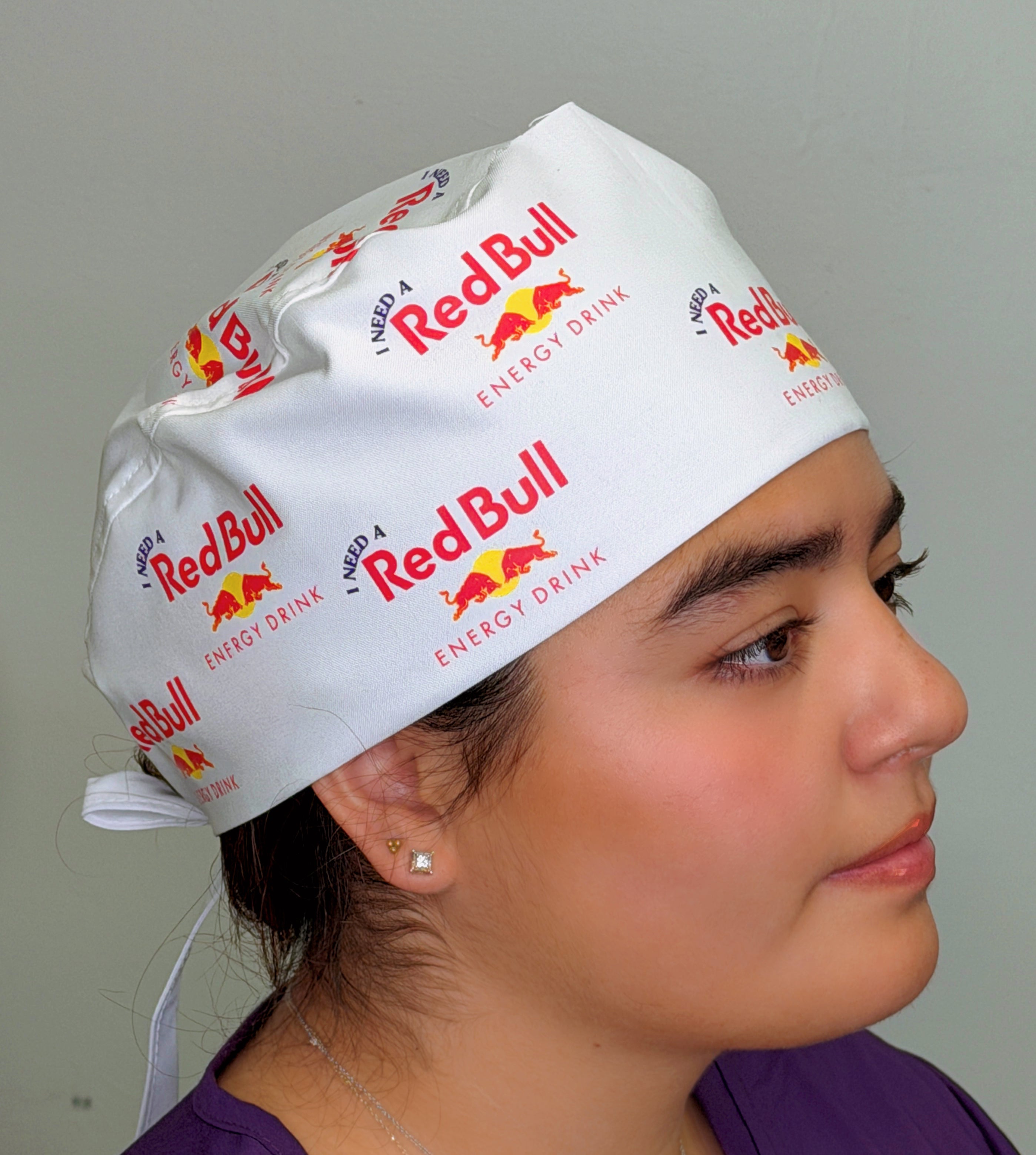 I Need A RedBull Custom Solid Color Unisex Scrub Cap