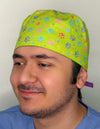 Pastel Colorful Paws on  Themed Funny Custom Solid Color Unisex Scrub Cap