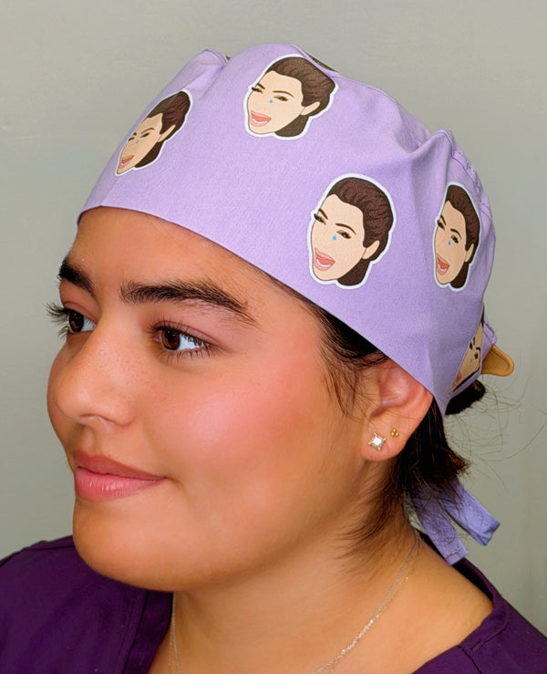 Funny Crying Kim Custom Solid Color Unisex Scrub Cap