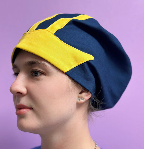 Michigan Helmet Inspired Customized Solid Color Euro Scrub Cap