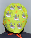 Skeleton Soaking in Hot Tub Funny Holiday Halloween Custom Solid Color Unisex Scrub Cap (Copy)
