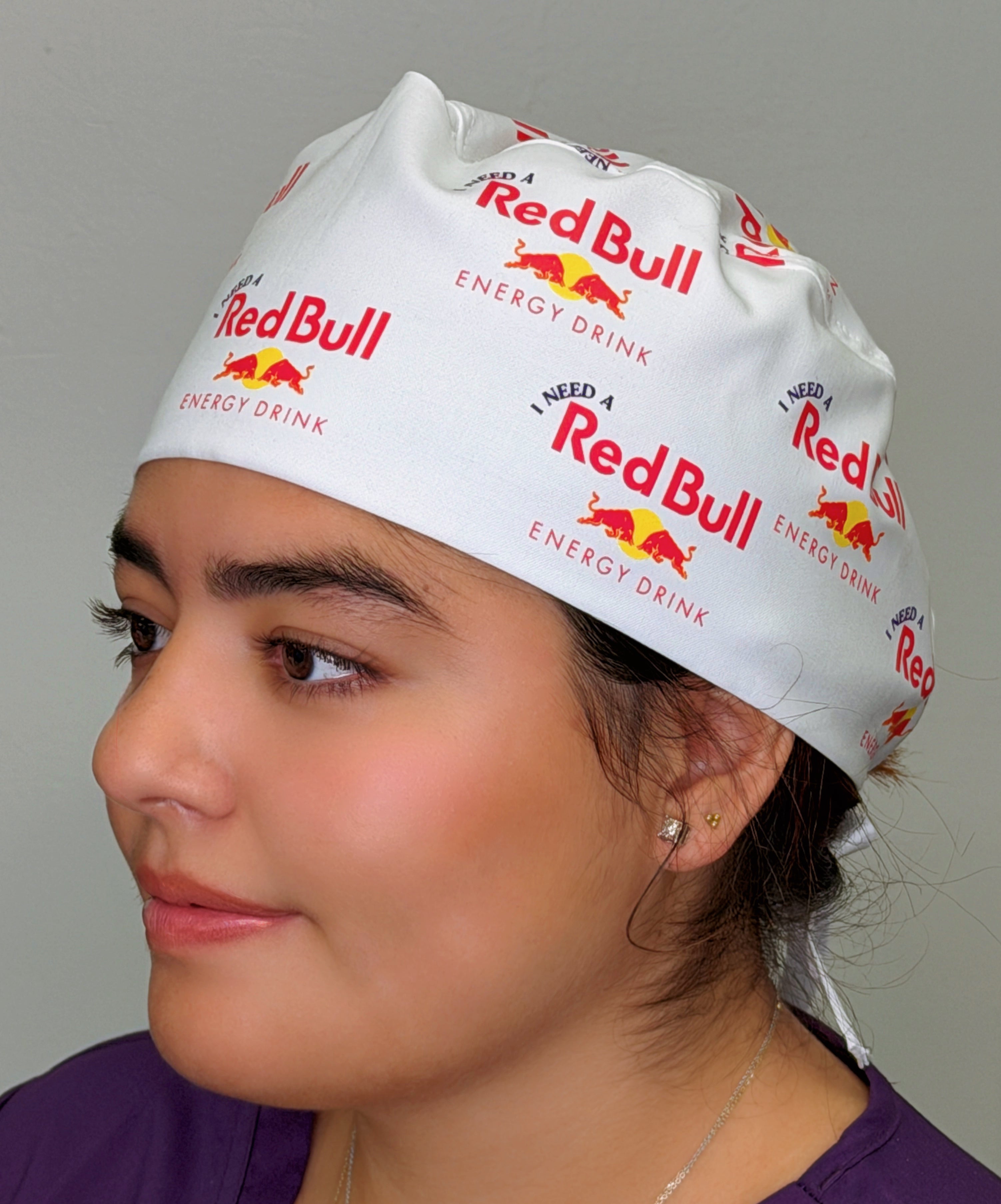 I Need A RedBull Custom Solid Color Unisex Scrub Cap