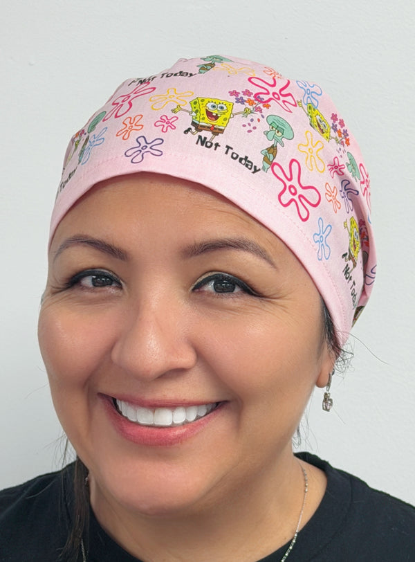 Funny SpongeBob & Squidward "Not Today" Solid Color Custom Euro