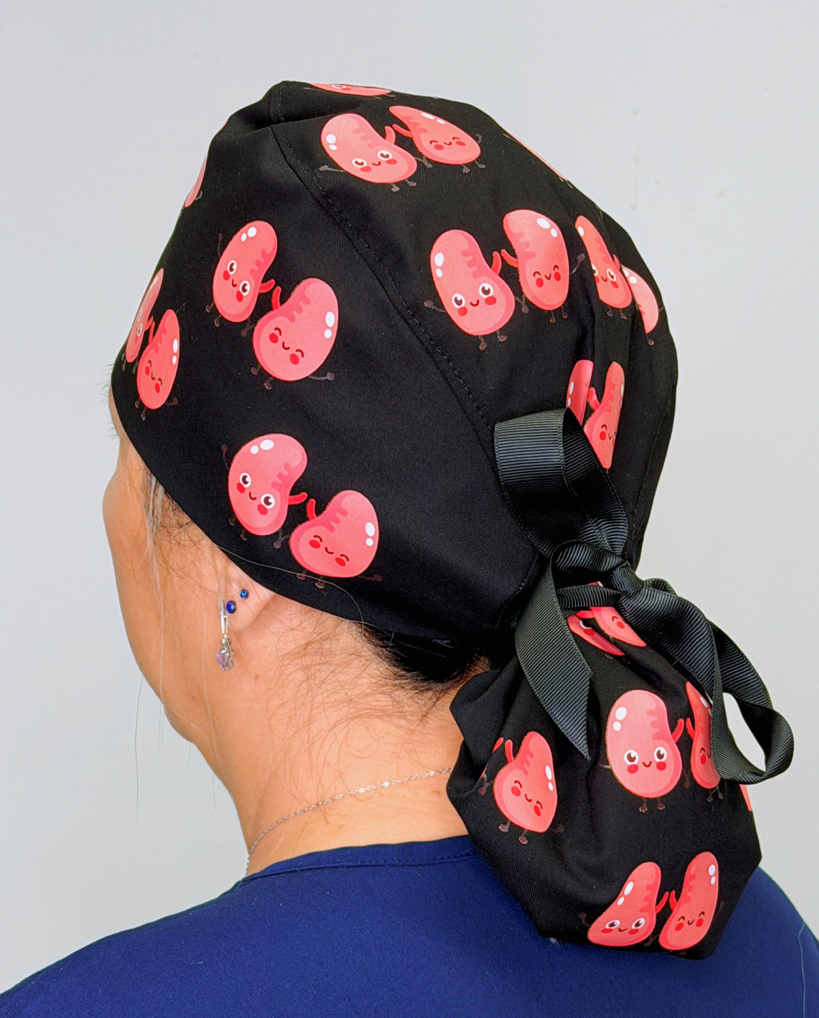 Cute Kidneys Custom Solid Color Ponytail