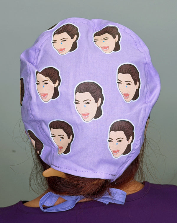Funny Crying Kim Custom Solid Color Unisex Scrub Cap