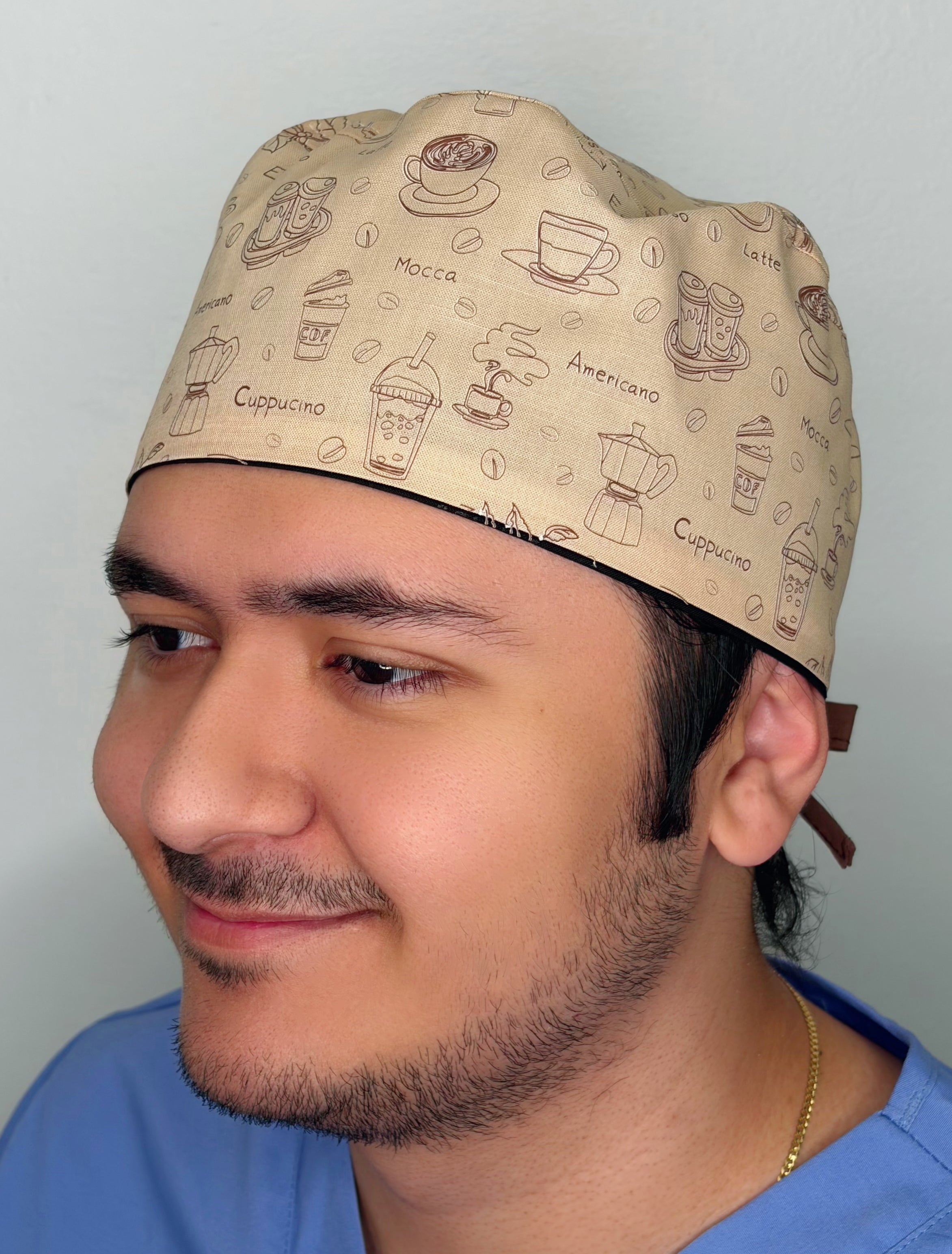 Popular Coffee Themed Funny Custom Solid Color Unisex Scrub Cap