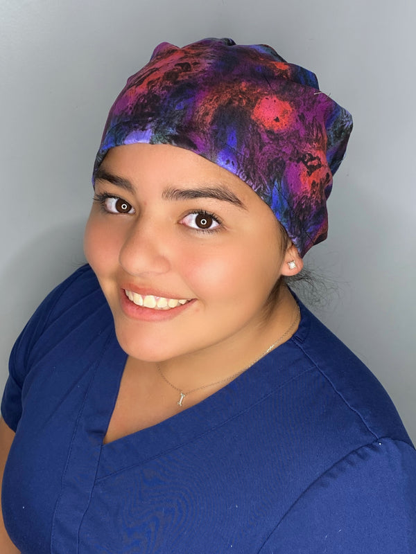 Purple Blue & Red Tie Dye Design Fancy Euro