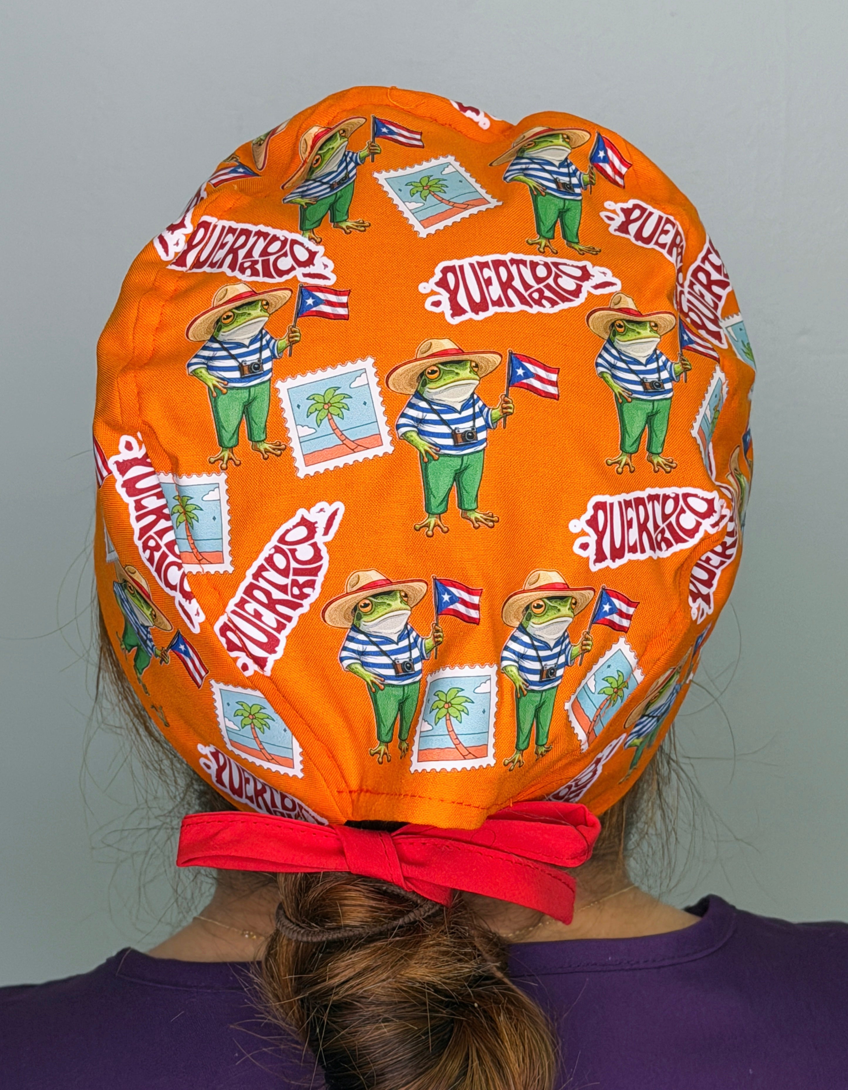 Puerto Rico Themed Funny Custom Solid Color Unisex Scrub Cap