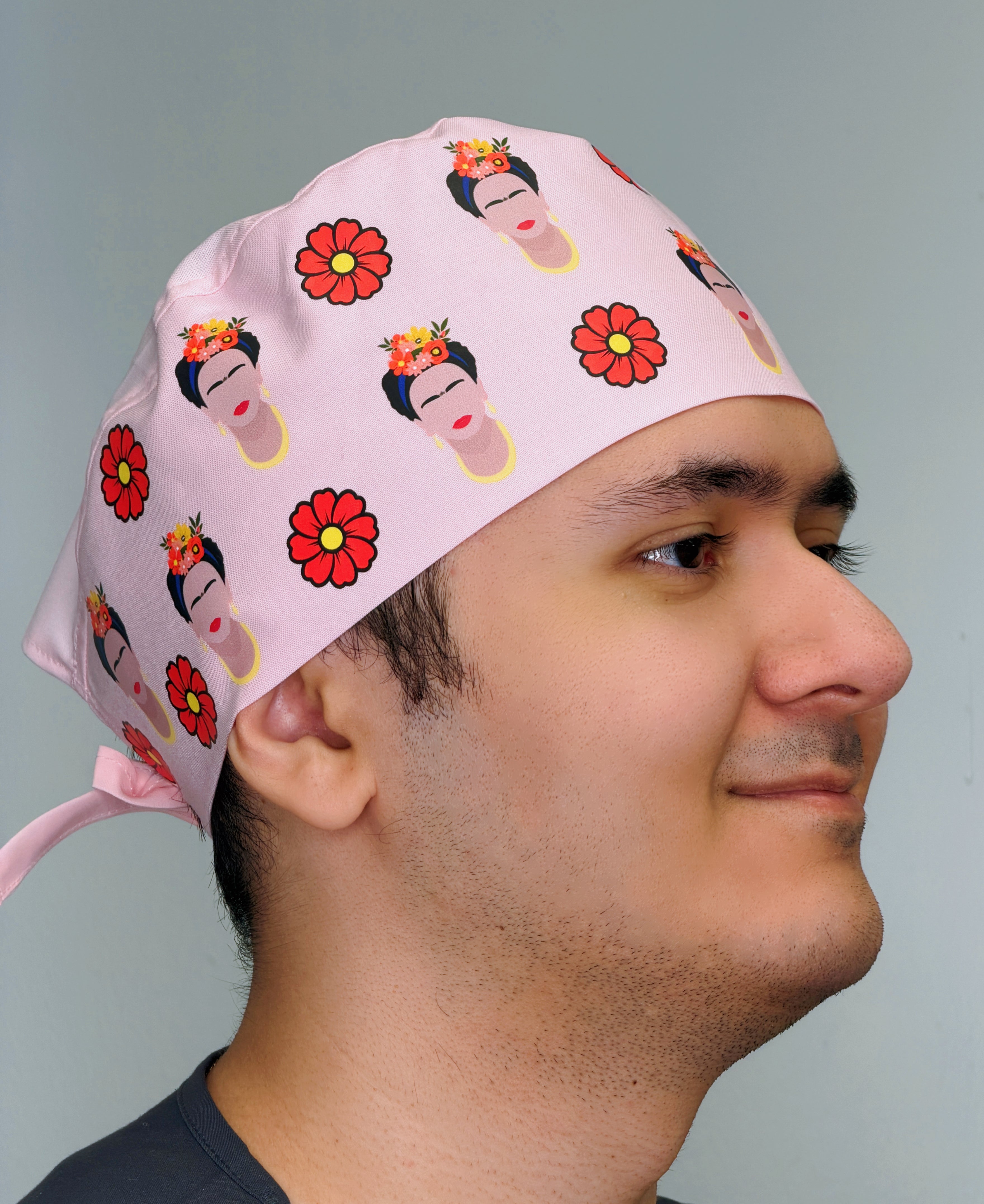 Frida Kahlo Famous Mexican Painter Custom Solid Color Unisex Scrub Cap
