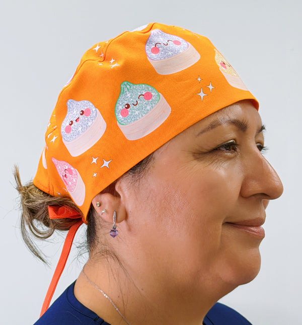 Popular Dumplings Custom Solid Color Unisex Scrub Cap