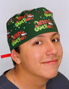 Merry Grinchmas Funny Holiday Christmas Custom Solid Color Unisex Scrub Cap