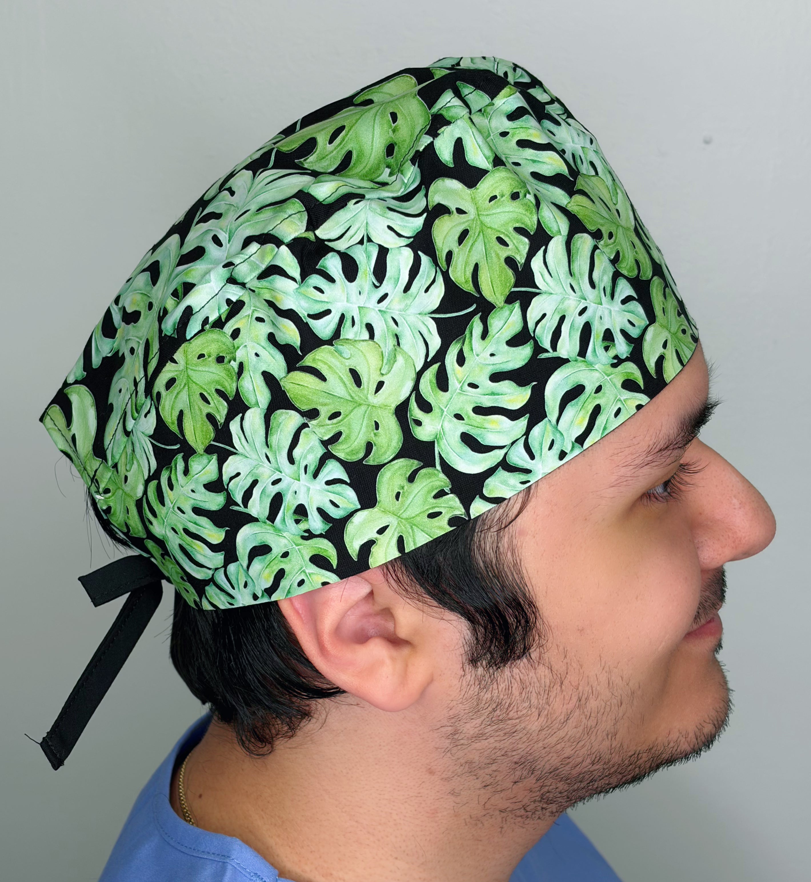 Pothos Floral Themed Funny Custom Solid Color Unisex Scrub Cap