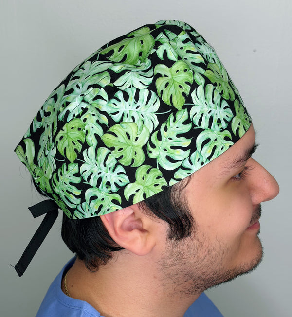 Pothos Floral Themed Funny Custom Solid Color Unisex Scrub Cap