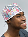 Funny Don't Touch Me WITH Flowers I'm Sterile Patrick Custom Solid Color Unisex Scrub Cap