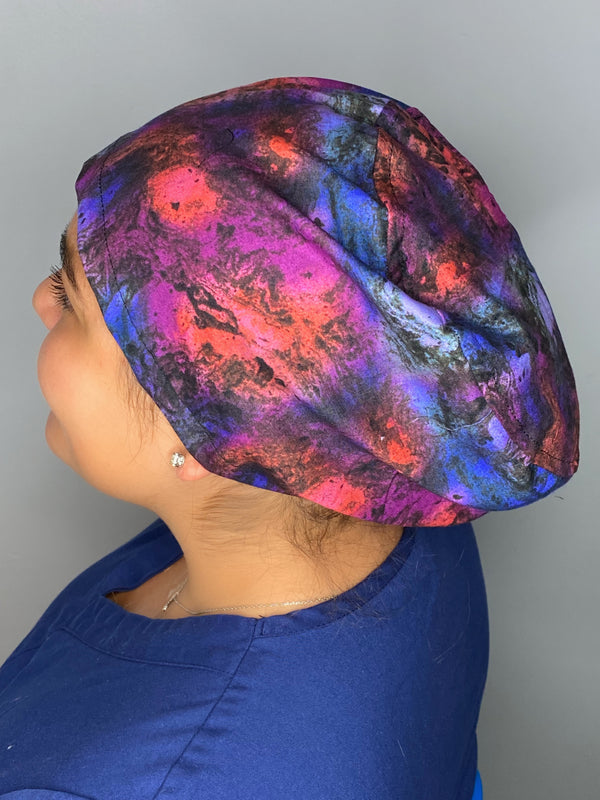 Purple Blue & Red Tie Dye Design Fancy Euro