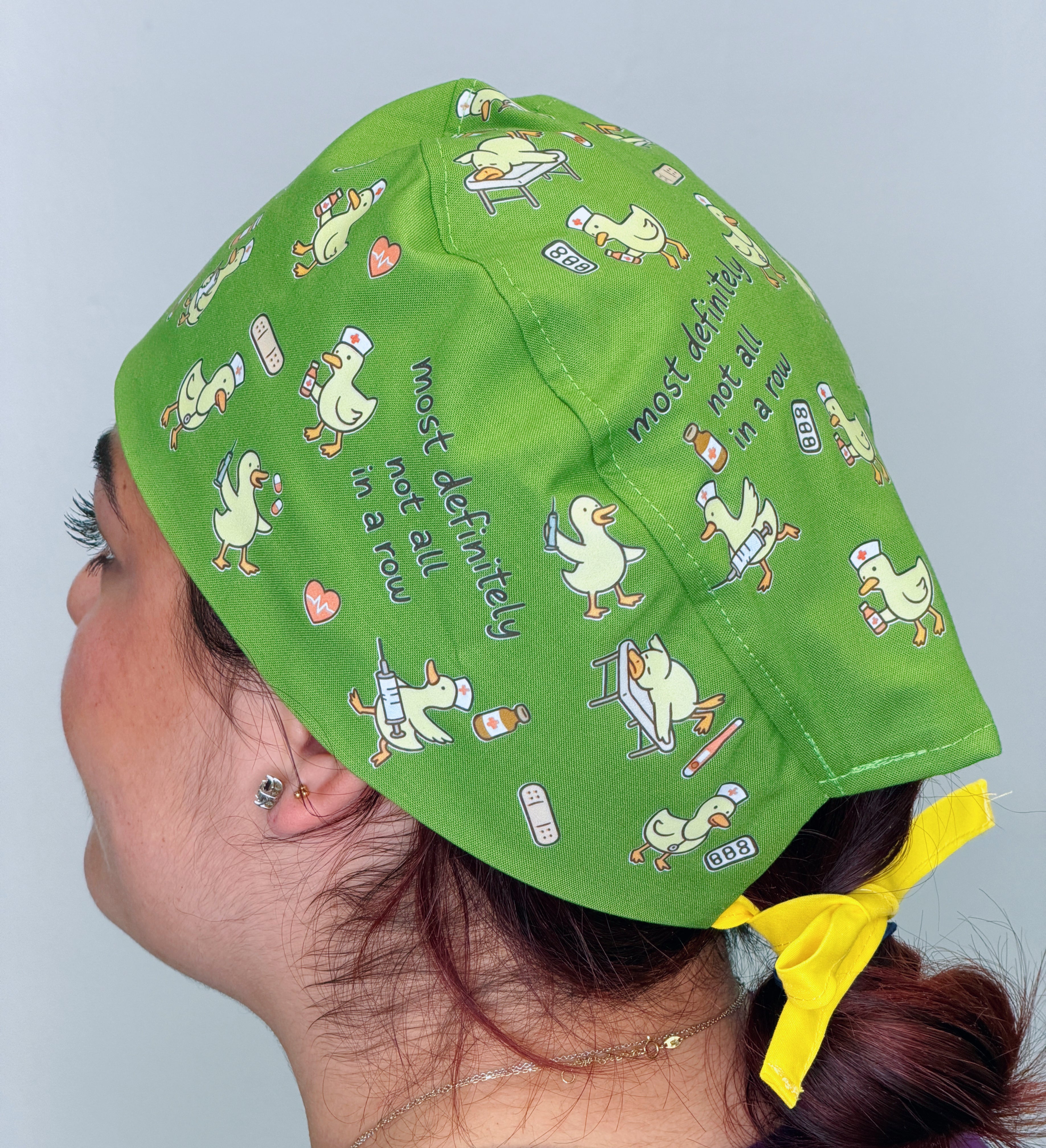 No My Ducks Are Most Definitely Not All In A Row Custom Solid Color Unisex Scrub Cap (Copy)