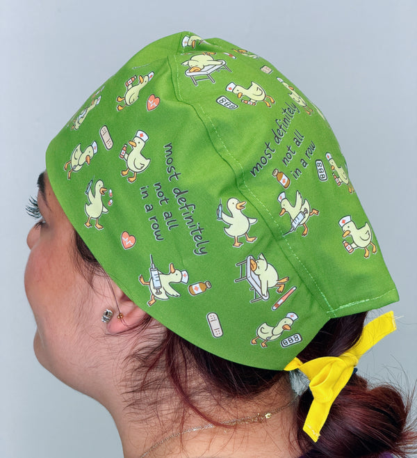 No My Ducks Are Most Definitely Not All In A Row Custom Solid Color Unisex Scrub Cap (Copy)