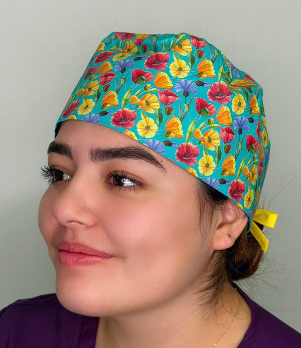 Beautiful Spring Flowers Solid Color Unisex Scrub Cap