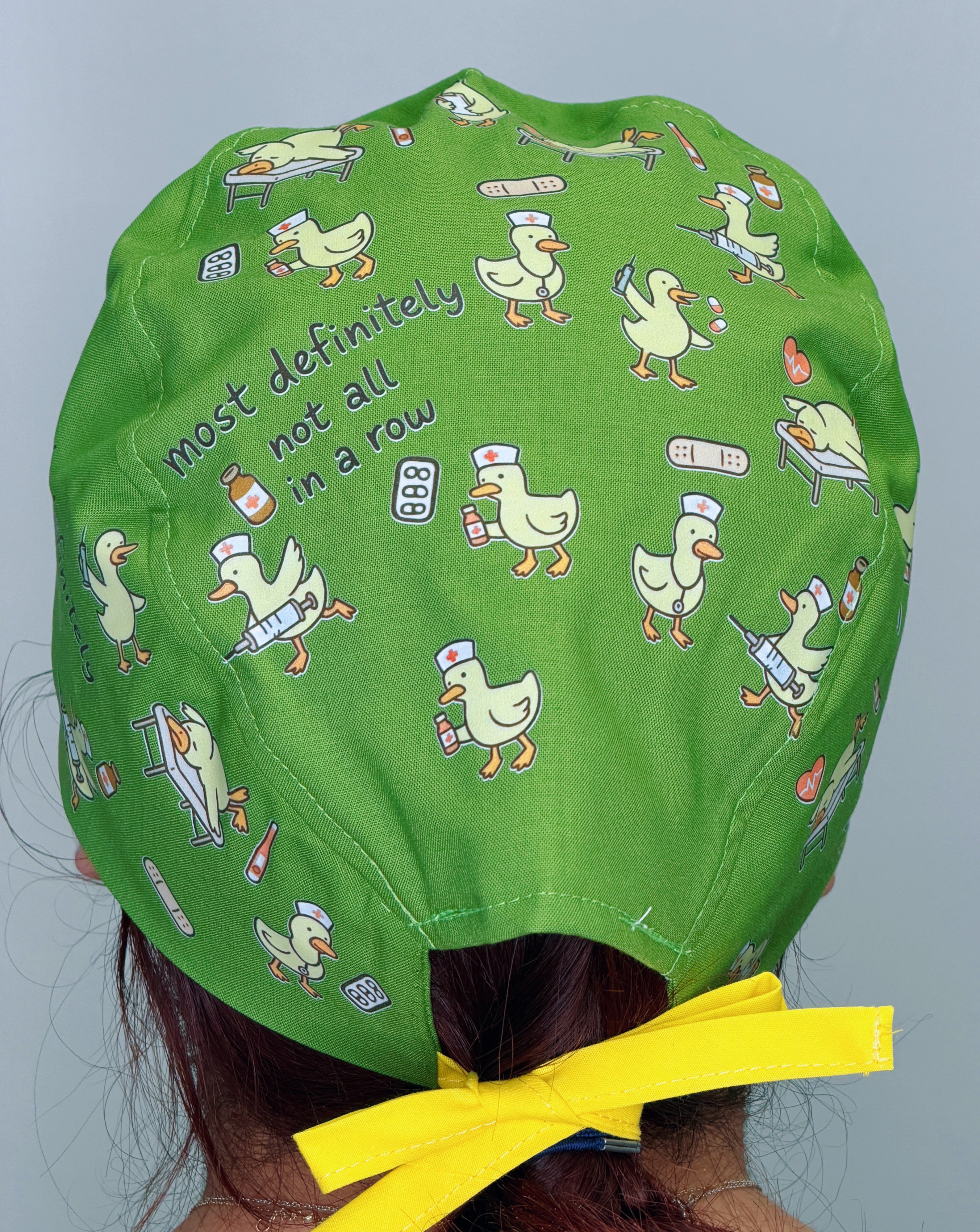 No My Ducks Are Most Definitely Not All In A Row Custom Solid Color Unisex Scrub Cap (Copy)