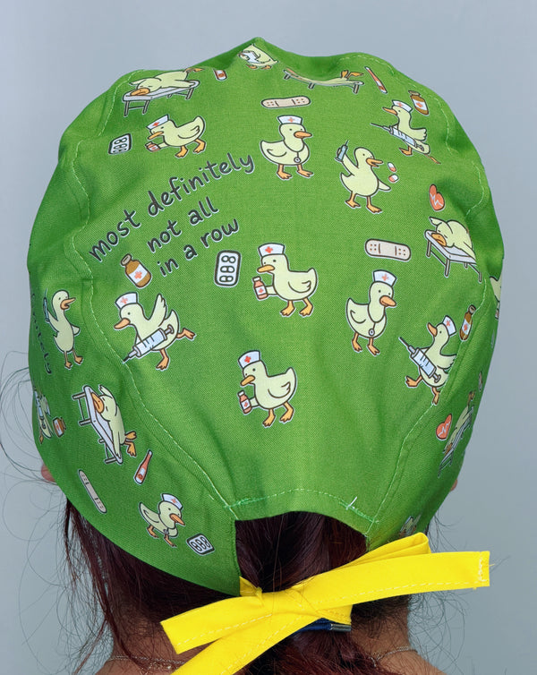 No My Ducks Are Most Definitely Not All In A Row Custom Solid Color Unisex Scrub Cap (Copy)