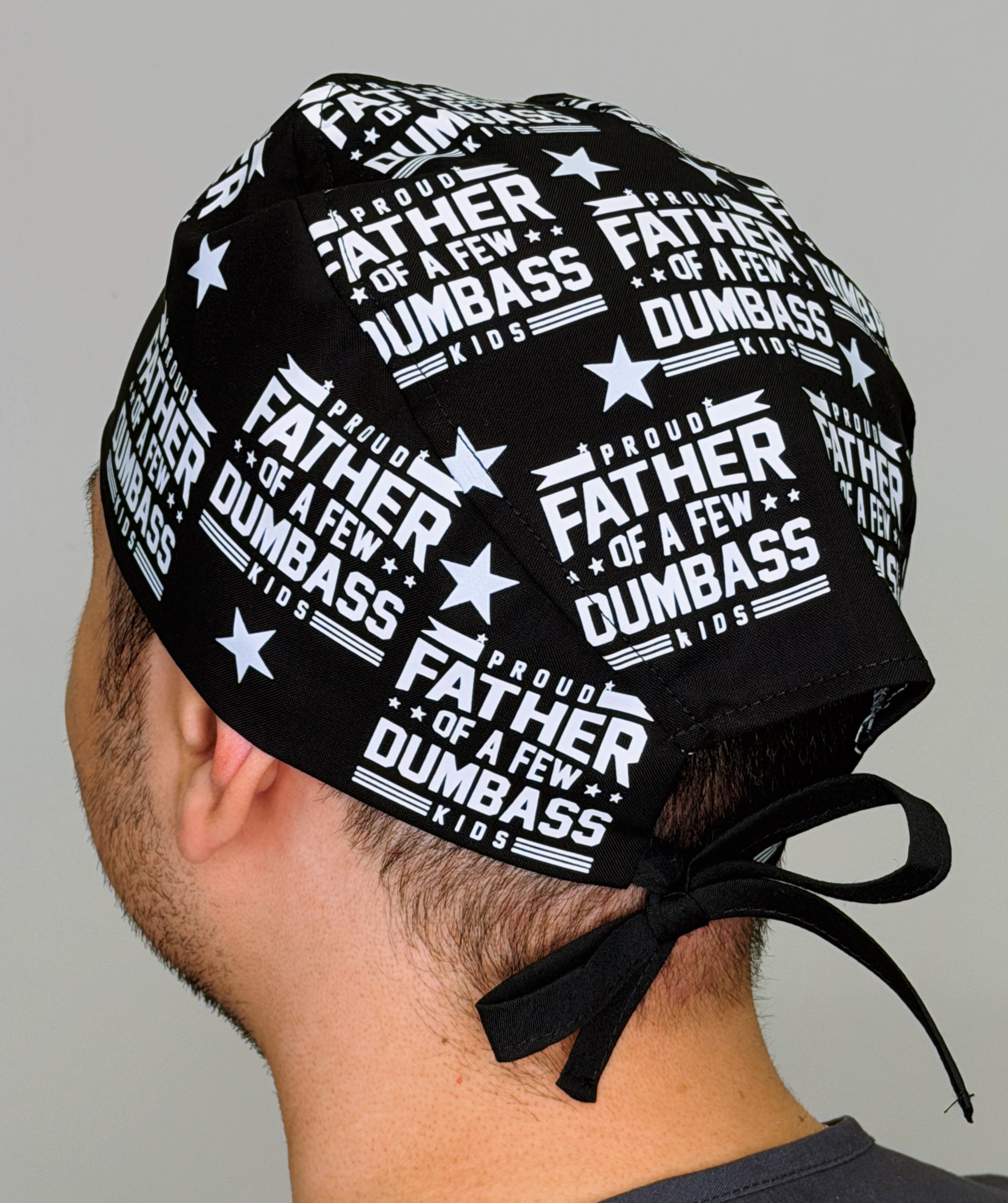 Proud Father of a Few Dumba** Kids Father's Day Custom Solid Color Unisex Scrub Cap