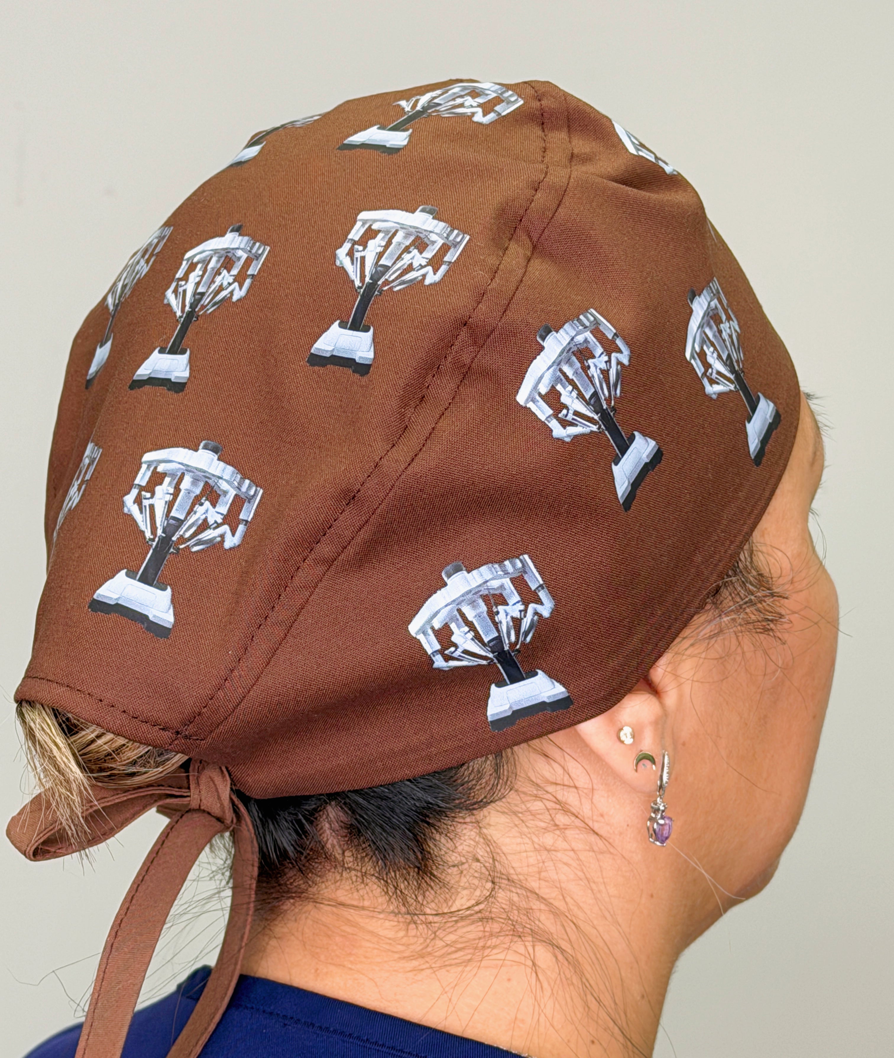 Robotic Surgery themed Custom Solid Color Unisex Scrub Cap