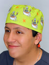 Skeleton Soaking in Hot Tub Funny Holiday Halloween Custom Solid Color Unisex Scrub Cap (Copy)