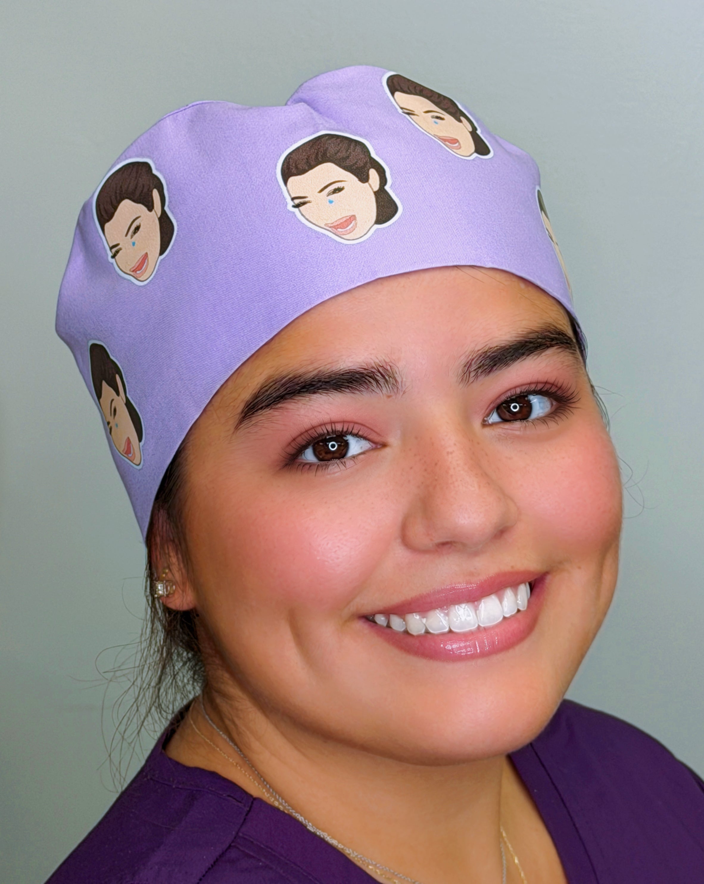 Funny Crying Kim Custom Solid Color Unisex Scrub Cap