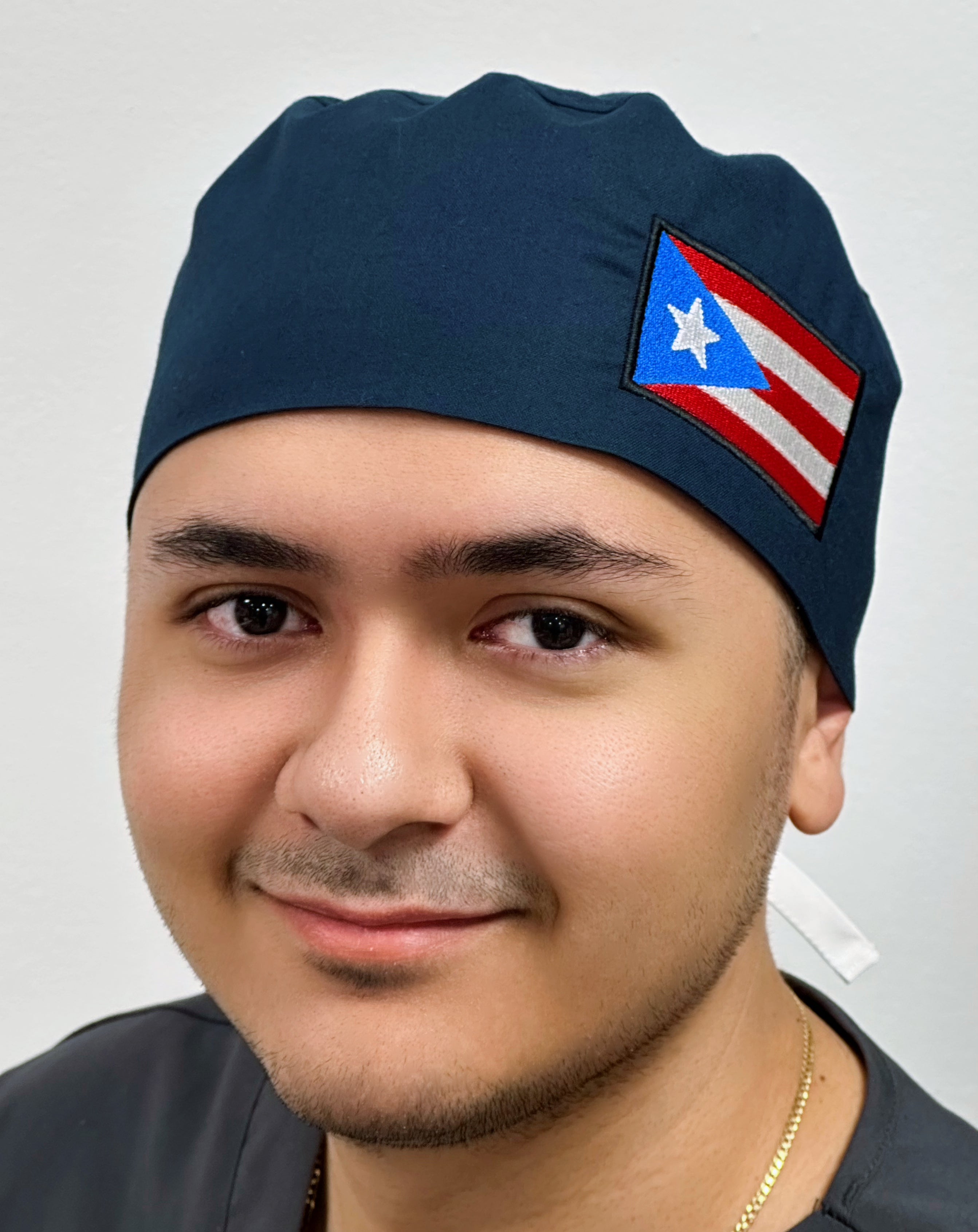Puerto Rico Flag Custom Embroidered Unisex Scrub Cap – Personalized Adjustable Scrub Hat