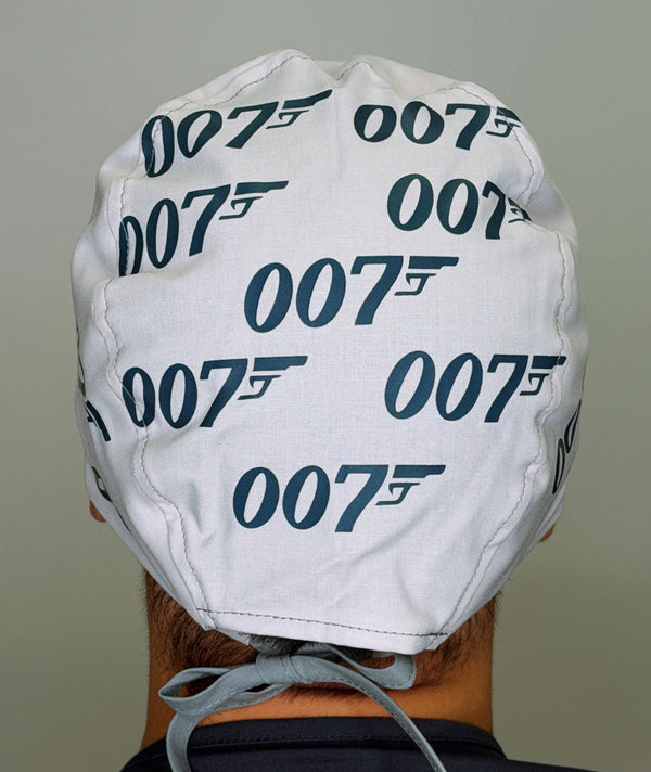 007 Bond Famous Movie Custom Solid Color Unisex Scrub Cap