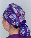 Patrick Funny Don't Touch Me I'm Sterile with Flowers Custom Solid Color Ponytail