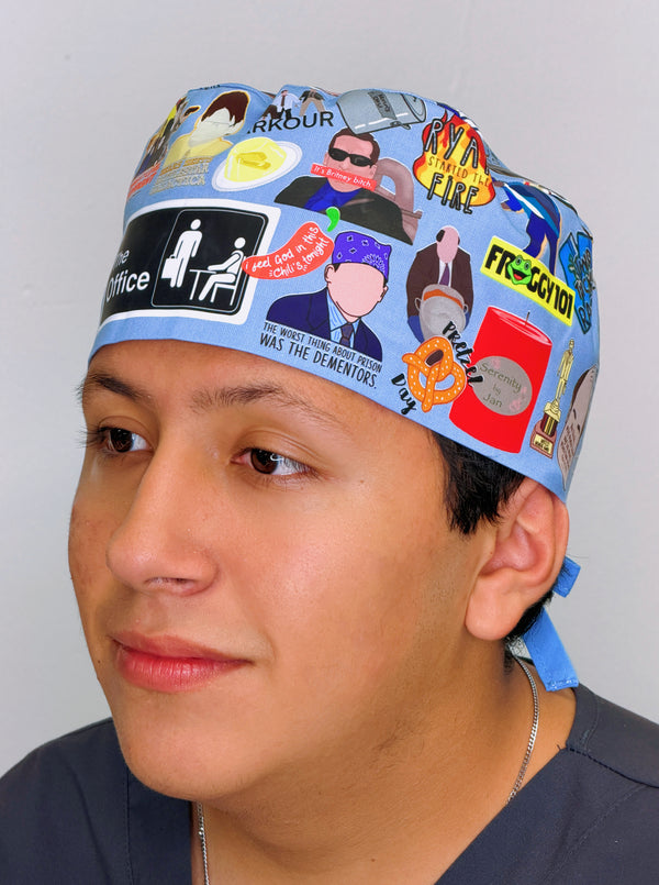 Office Popular TV Show Series Custom Solid Color Unisex Scrub Cap