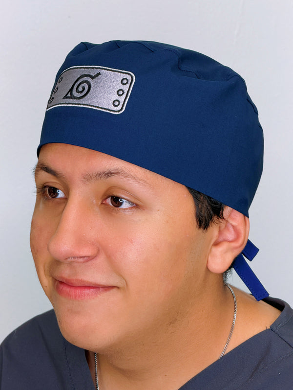 Hidden Leaf Village Embroidered Unisex Scrub Cap – Personalized Adjustable Scrub Hat