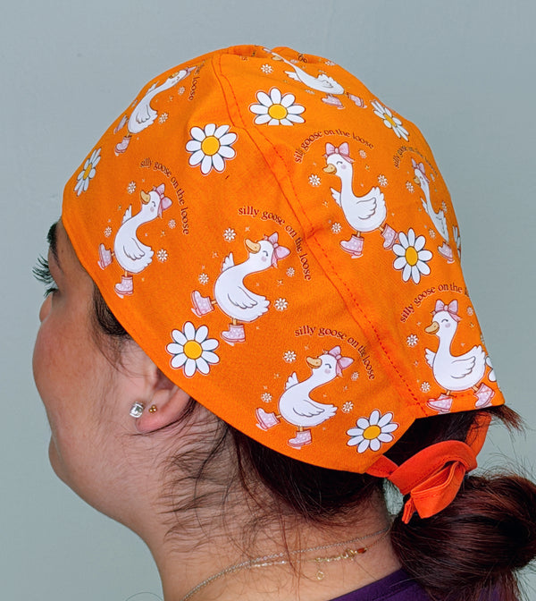 Silly Goose On The Loose Custom Solid Color Unisex Scrub Cap
