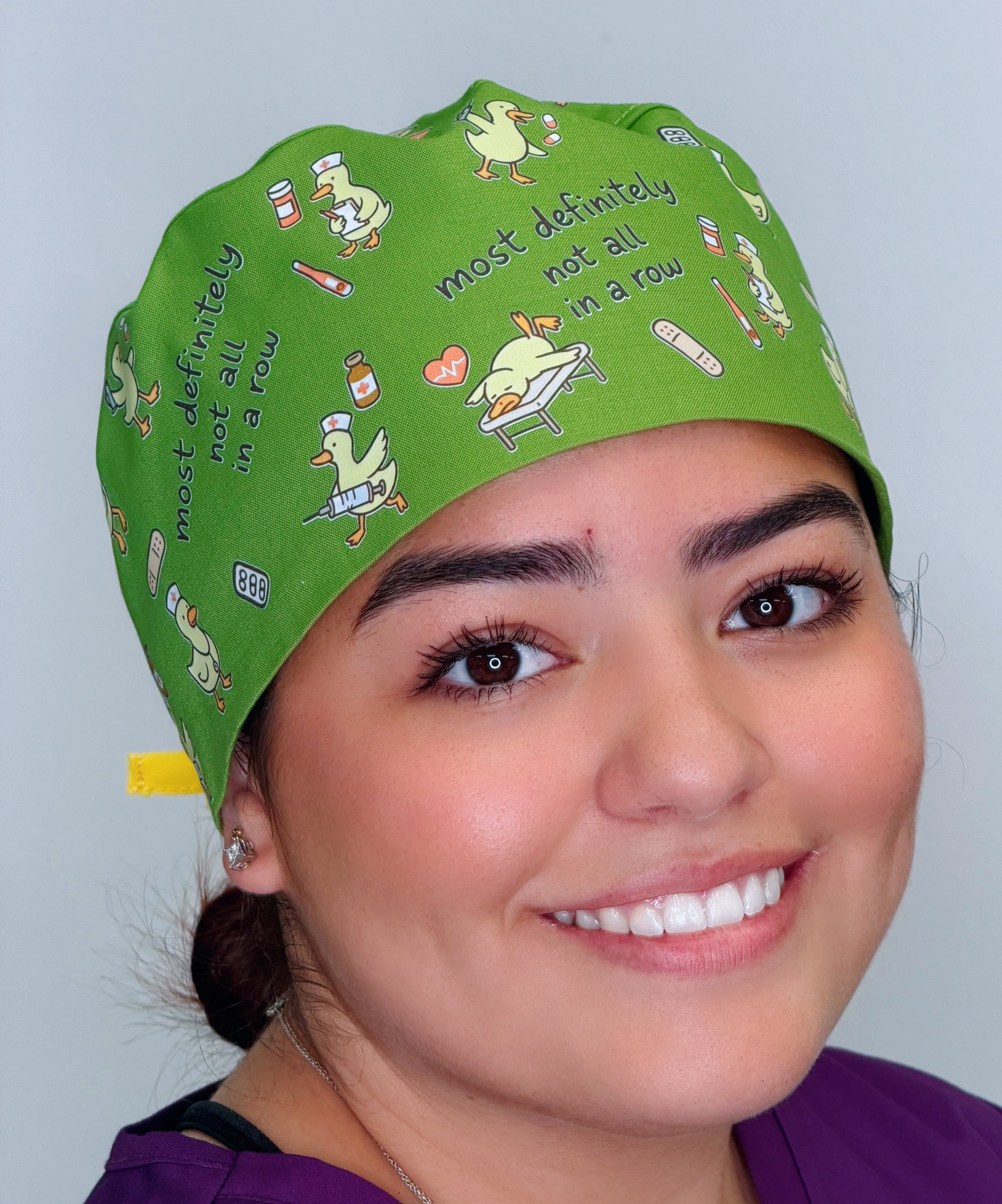 No My Ducks Are Most Definitely Not All In A Row Custom Solid Color Unisex Scrub Cap (Copy)